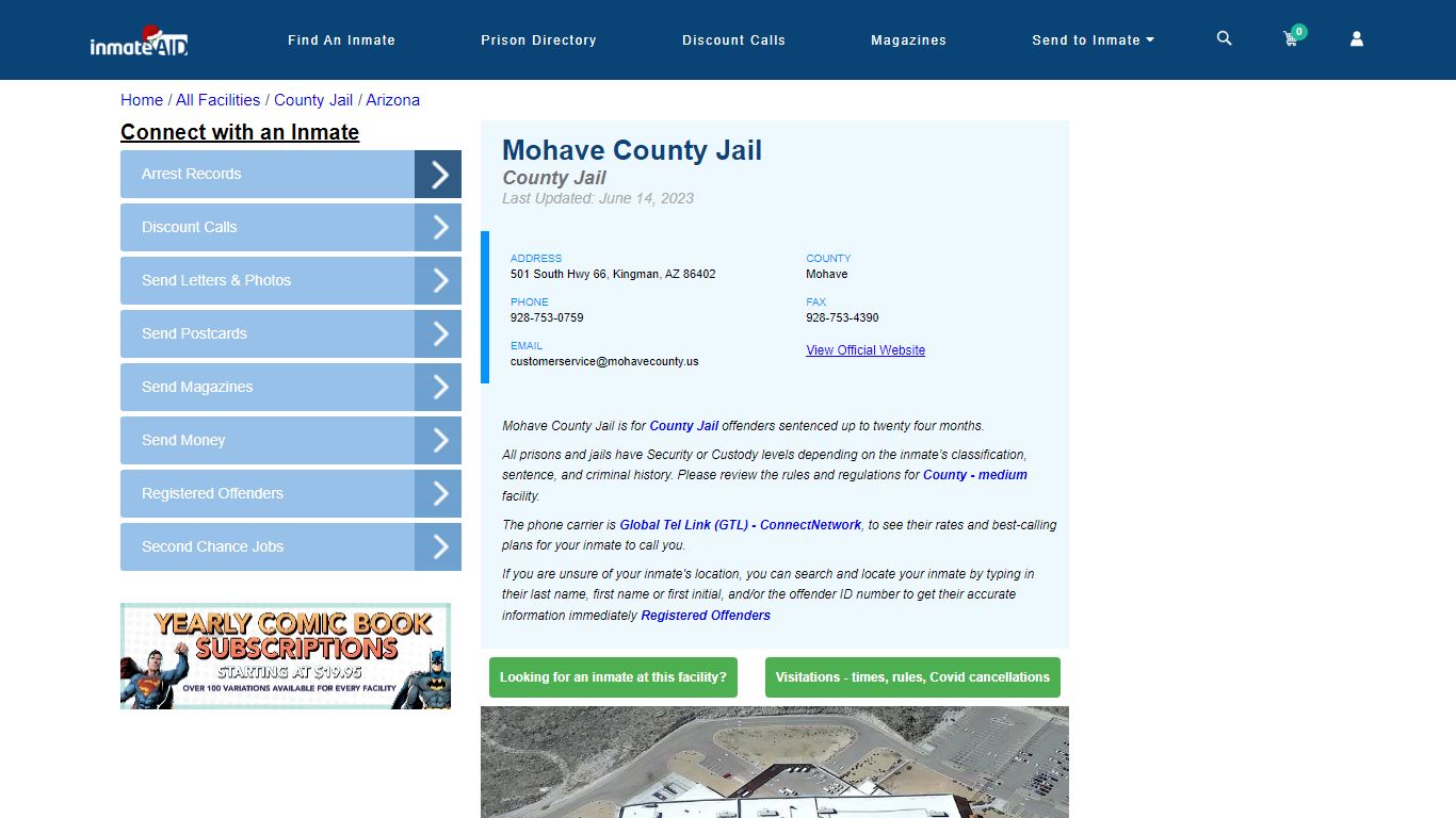 Mohave County Jail - Inmate Locator - Kingman, AZ